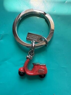 Coach Coral Scooter Enamel Key Ring
